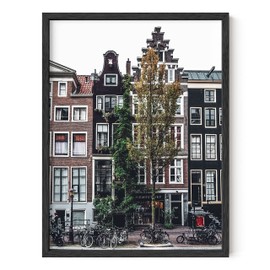 HAUS AND HUES Amsterdam Print Vintage City Posters Amsterdam Printing Retro Vintage Travel Posters Travel Art Netherlands Poster Art Amsterdam Dutch Home UNFRAMED 12” x 16” (Amsterdam Street)