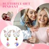 KBRPEY Wind Chime Butterfly Shape Love Heart Design Craft Glitter