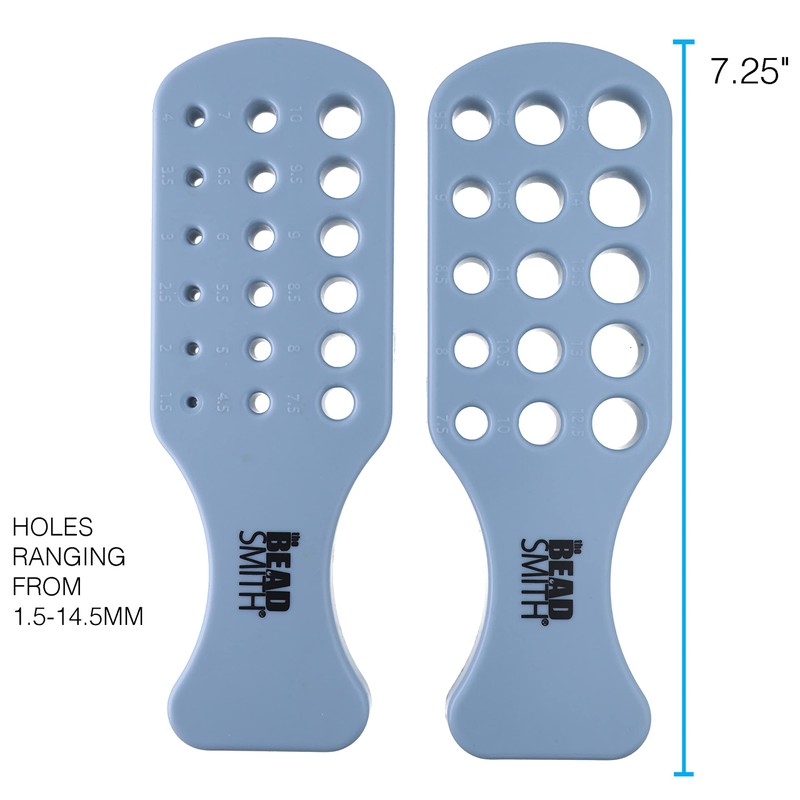 The Beadsmith Wire Chain Drawplate, Durable Plastic with Handle, 2
