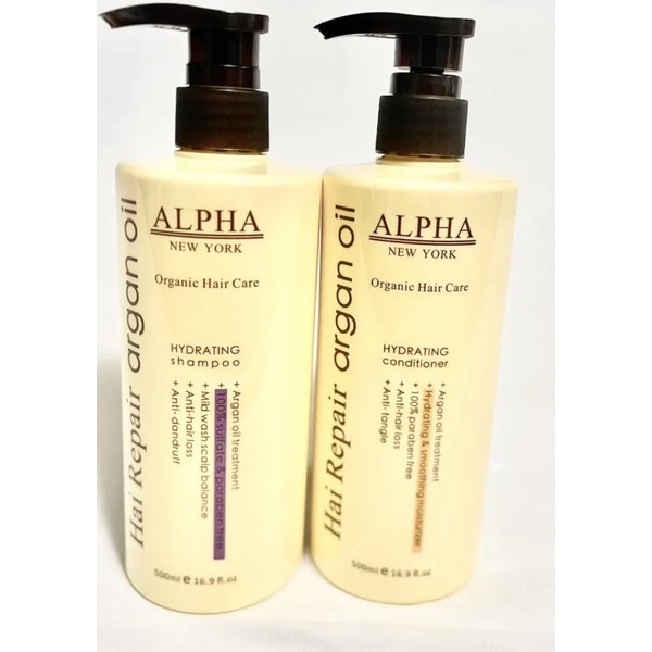 Alpha New York Moroccan Argan Oil Shampoo and Conditioner Set,