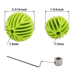 QZATTCAEN Flex Bit Placement Tool & Bumper Ball Guide Kit for 1/4" Shank Drill Bits - Includes 1-3/4" & 2-5/16" Guides for Cable Installation