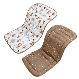 LAT Universal Pram Liner, Baby Pushchair Seat Liners, Cotton Double-Sided Use Baby Stroller Cushion Pad, Stroller Seat Pad for Toddler Infant 78x34cm (Jungle Animals)