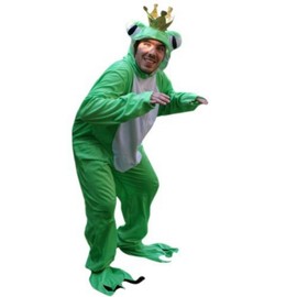 Ikumaal Frog King Costume Sy12 Size M-XL, frog king costume, frog costume, frog costume, fancy dress, carnival, fancy dress costumes, fairy tale., large, Green