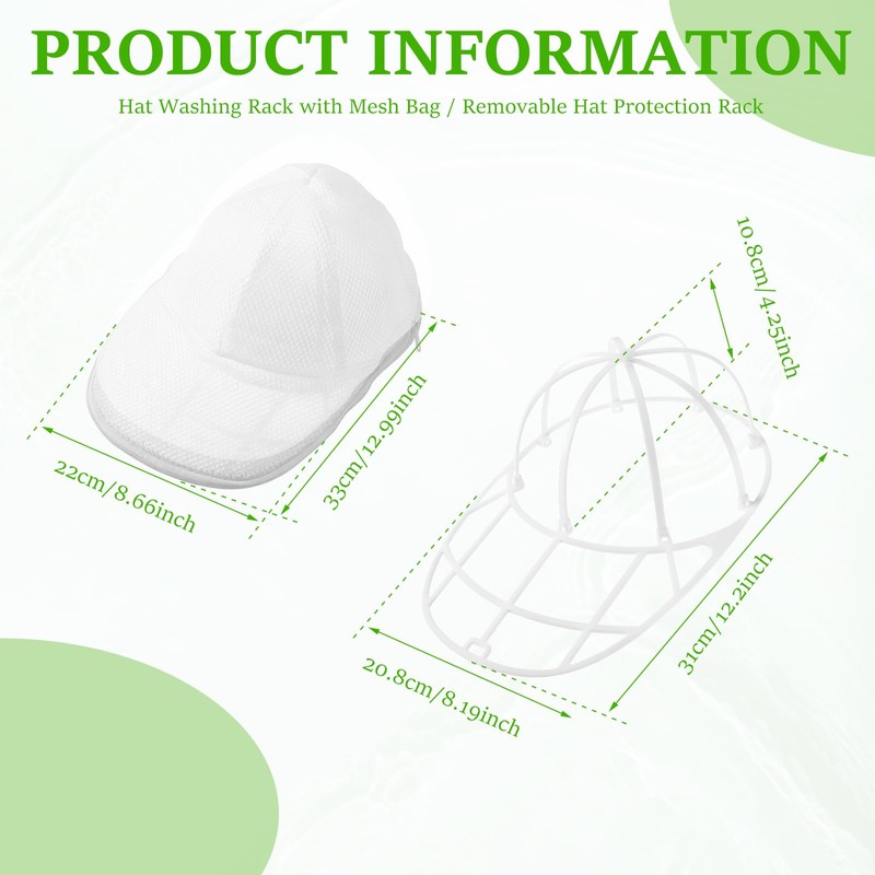 RHAIQBVC 2Pcs Baseball Cap Washing Cage ABS Frame Hat Washing