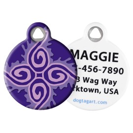 Dog Tag Art Lupine Pattern Jelly Roll Custom Pet ID Tag for Dogs and Cats (Small) Lupine Brand Matching Tag, Complements Lupine Leash and Collar Patterns, Customizable Dog Tags