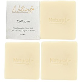 3 x Natural Cilt Collagen Soap - 100% Natural Soap - No Harmful Ingredients - Certified - Handmade - Shower Soap for All Skin Types - Shower Gel - Natural Food