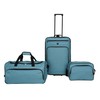 Protege 3-Piece Polka Dot Teal Luggage Set: Upright 24 in,