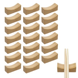 Oedema 20pcs Wood Chopstick Rest Flat Base Chopsticks Holder Tableware Stand Holder for Table, Knife, Spoon, Fork, Paint Brush, Home Decor