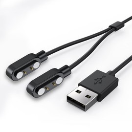 Compatible with BLESSOURCE Smart Glasses Charger, Magnetic Replacement Charger Compatible for BLESSOURCE E13 Smart Glasses (Black)