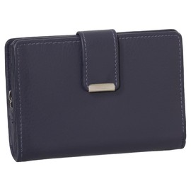 Ledershop24 RFID Women's Leather Wallet Women's Purse – Various Colours – Gift Set + Exclusive Keyring, darkblue, purse