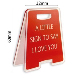 Xgvzs 1 PCS 'I Love You' Acrylic Sign Romantic Mini Clip Decoration Valentines Day Cute Gifts for Girlfriend Wife Anniversary Birthday Present Home Desk