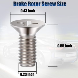 8 PCS Stainless Steel Brake Disc Rotor Screws, Brake Disc Rotor Screws for Front and Rear, 93600-06014-0H, Disc Brake Fixing Screw Compatible With Honda, Acura, Hyundai and Kia Models