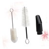 Kisangel 2pcs Whistle Brush Soprano Saxophone Horn Cleaning Brush Cleaning