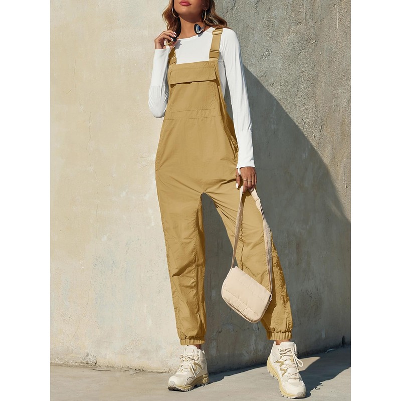 Cicy Bell Womens Casual Overalls Baggy Adjustable Straps Bib Jogger