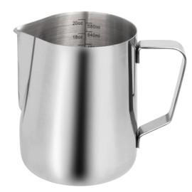 Milk Frothing Pitcher 20oz（600ml）Stainless Steel Steaming Pitchers for Espresso Machine Milk Coffee Cappuccino Latte Art Milk Jug Cup