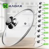 KADAX Pot Lid, Universal Glass Lid with Silver Handle, Heat