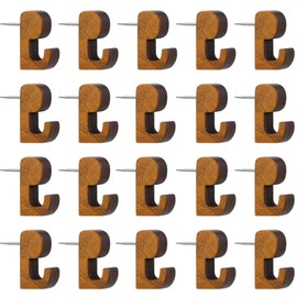 Wooden Push Pins Hooks for Cork Board Decorative Thumb Tacks for Wall Hanging 30 Pcs Push Pin Hanger for Bulletin Board or Wall Map,Photo Hanging Home Office Supplies