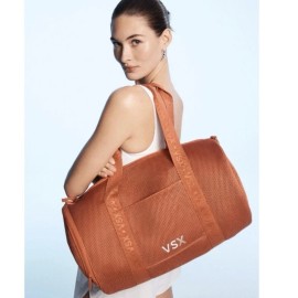 Victoria's Secret VSX Mesh Duffle Bag With Shoe Compartment BURNT ORANGE NWT