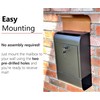 NACH Dominion Locking Mailbox with Newspaper Holder, Wall Mount Mailboxes