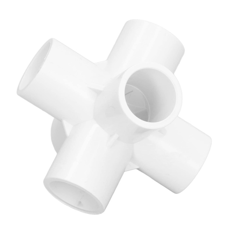 10PCS PVC Plastic Pipe Connector 6 Way Corner Elbow Fittings