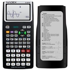 Scientific Calculator with Graph Functions for College and High School Students, Engineering, Advanced Mathematics, Calculus, Algebra, Geometery, Trigonometry, Statistics, Physics, Chemistry - Black