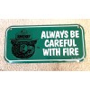Smokey the Bear Bike License Plate GREEN Only You Can