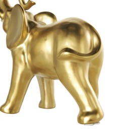 Deco 79 Ceramic Elephant Decorative Sculpture Standing Home Decor Statue, Accent Figurine 10" x 4" x 11", Gold