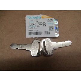 KUBOTA GENUINE OEM IGNITION KEY SET (2) FOR KUBOTA B SERIES TRACTORS #15248-63700