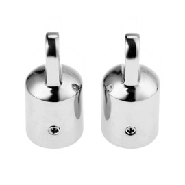 2Pcs Boat Bimini Top Fitting Deck Hinge Slide Cap Pipe Eye End Cap External Eye End Canopy Tube,Marine Deck Hinge Jaw Slide Eye End Fitting Accessories (O.D. :1.25"(32.4mm))