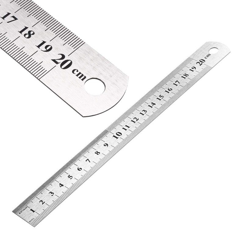 Glamified, Stainless Steel Ruler 15cm+20cm+30cm Office Ruler 3 Pieces Set