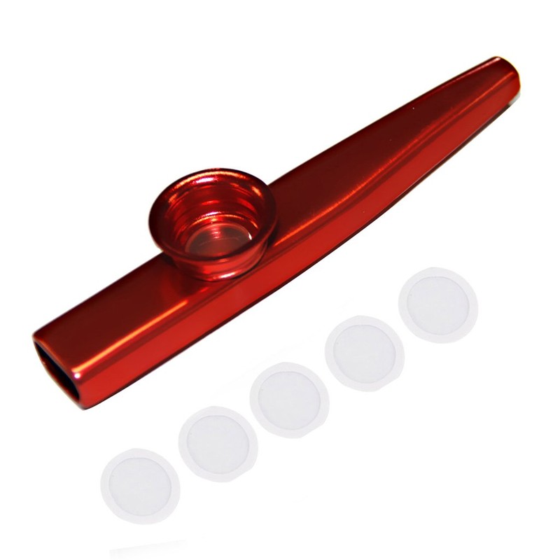 【ノーブランド品】ナカノ サブマリンカズー 音楽玩具 音楽愛好 KAZOO メタルカズー (レッド)