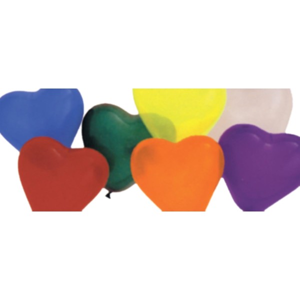 Qualatex 6" Red Heart Latex Balloons (100ct)