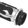 HDBUBALUS 1" 25mm Flame Fire Chrome Handlebar Grips For Harley