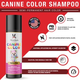 Canine Color Semi Perm Coat Color Shampoo for Dogs by Warren London | A Longer Lasting Option to Dog Hair Dye Temporary Coloring | Wash-in Pet Safe Dye for Dogs, Horses, Rabbits! Pawsh Pink