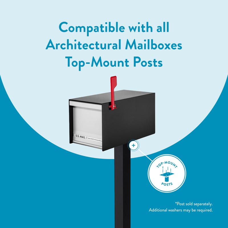 Architectural Mailboxes MailMax™ Heavy Duty, Modern Steel Metal Post Mounted