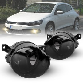 Fog Light for Volkswagen 2003-2009 Golf V (1K1/1K5) GTI Version 04-10 Jetta 1K2 08-14 Scirocco 137 138 Up 10-12 Amarok 11-up Seat MII 11-17 Skoda Citigo One Pair HB4 Smoke Lens