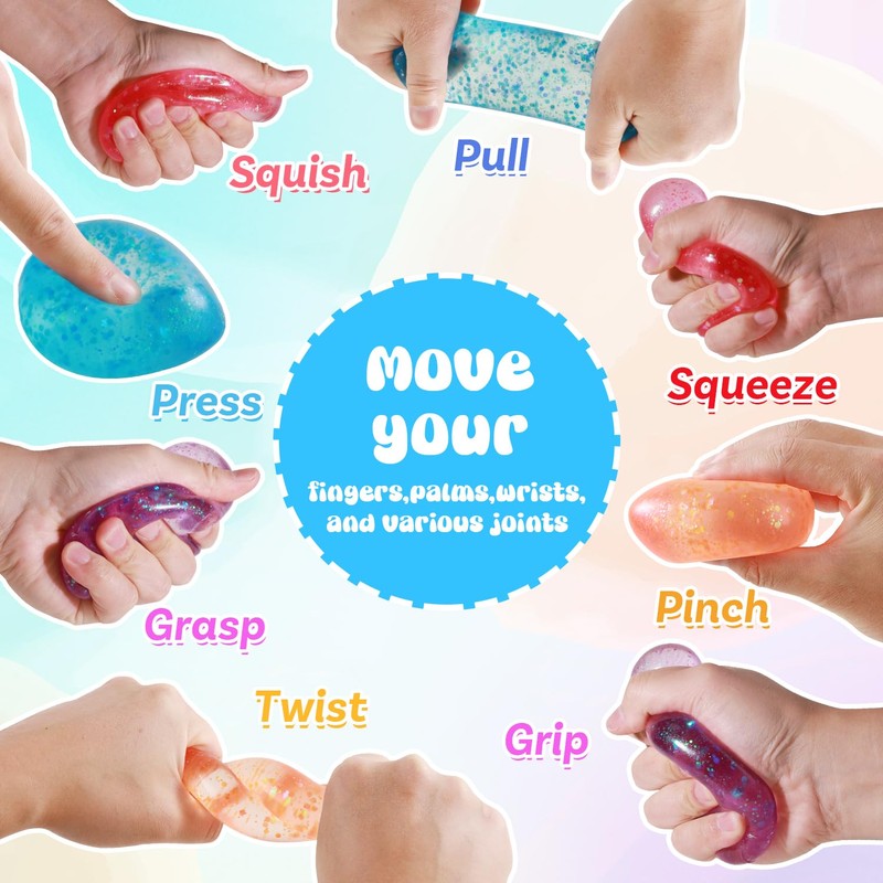 4 Pack Stress Cube Stress Ball, Squishy Stress Balls for