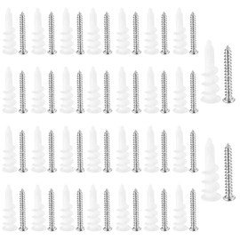Gypsum Board Anchors Anchors 0.4 x 1.3 inches (10 x 32 mm) 30 Pcs Expansion Screws Anchor Screws Decorative Construction Wall Plastic Anchors Plastic Screws Heavy Duty Abrasion Resistant (30 Pack)
