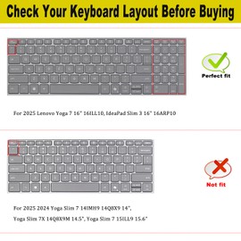 Keyboard Cover for 2025 Lenovo Yoga 7 7i 16ILL10 16AKP10 16", IdeaPad Slim 3 3i 3X 15 16" 15AHP10 15IRH10 15IRU10 15Q8X10 16ARP10 16IRH10, IdeaPad Slim 5 5i 16" 16AHP10 16IRH10 16IRH10R-MGreen