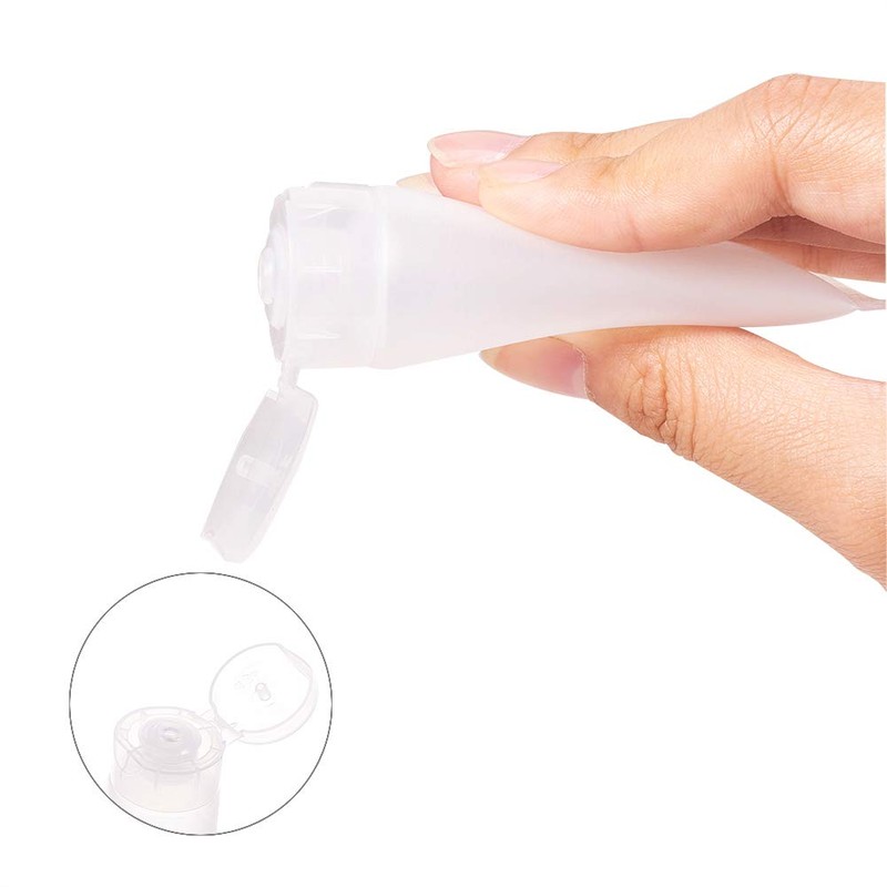 BENECREAT 30pcs 20ml Plastic Tube Flip Cap Frosted Easy Portable