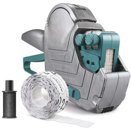 Original Meto Basic M Price Gun Set - Price, Item Number (2 Lines, 16 Digits for 22 x 16 mm Labels, Ready to Use), 1 x Hand Labeller