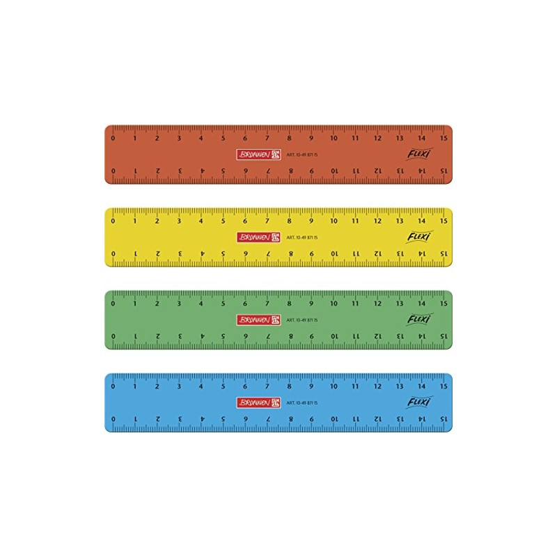 Brunnen 104987115 Flexi Ruler for School and Office 15 cm