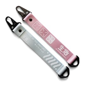 Fabric of the Universe Techwear Cyberpunk Graphic Keychain Hang Tag (CBR-002 Pink/Sky Blue Set)
