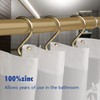 Metal Shower Curtain Hooks，Set of 12 Rings，Rust Resistant S Shaped