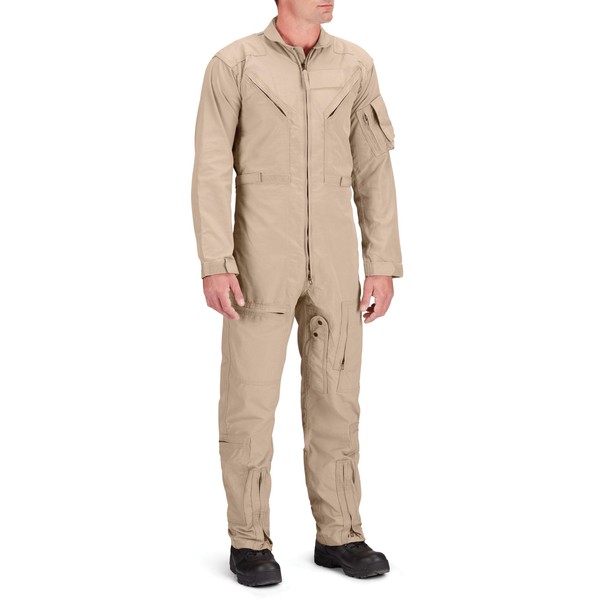 Propper Men's Poly Cotton Twill 27/P Flyers Coverall, Tan, X-Small