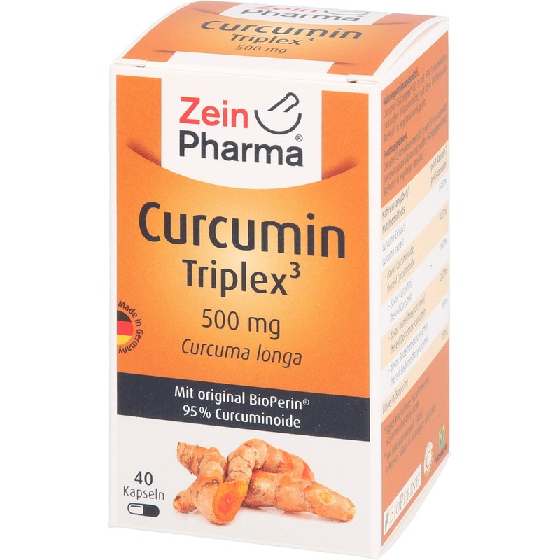 Curcumin Triplex3 500 mg/Cap.95% Curcumin + BioPerin Pack of 40