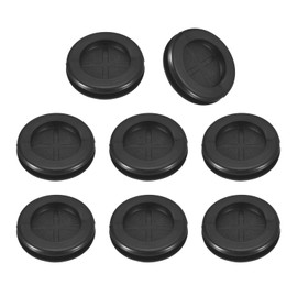 sourcing map 8Pcs Rubber Grommets 1" (25mm) Drill Hole, 13/16" (20mm) ID Double Sided Hole Plugs Ring Gasket for Firewall Cable Wire Protecting, Black