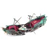 Lrtzizy Aquarium Shipwreck Decor Boat Plastic Set Resin Ship Fish