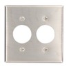 Leviton 2-Gang Hole Device Wallplate, Standard Size, Non-Magnetic Stainless Steel,
