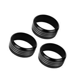 Motoforti 3 Pcs Black Aluminum Alloy Car Ac Climate Control Knob Ring Trim Cover for Subaru Forester 2014-2018 for XV Crosstrek 2013-2017 for Subaru Impreza 2014-2016 Long-Lasting